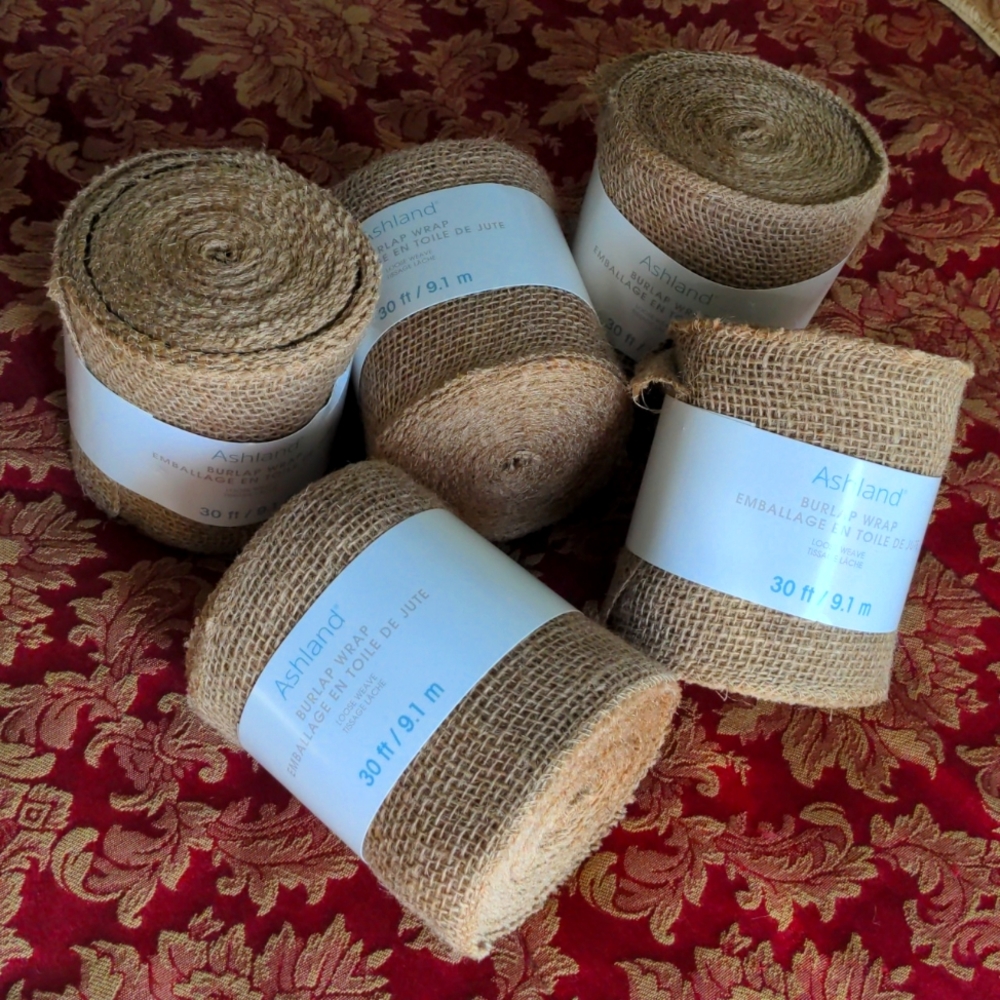 Ultra wide burlap ribbon